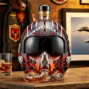 Top Gun Maverick 40th Anniversary Helmet Whiskey Decanter 3