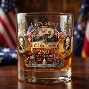 US 250th Anniversary We The People Whiskey Glass