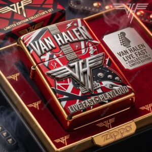Van Halen Live Fast Play Loud Zippo Case 2
