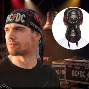AC/DC Highway To Hell Luxe Headscarf 1 AC/DC Highway To Hell Luxe Headscarf 2