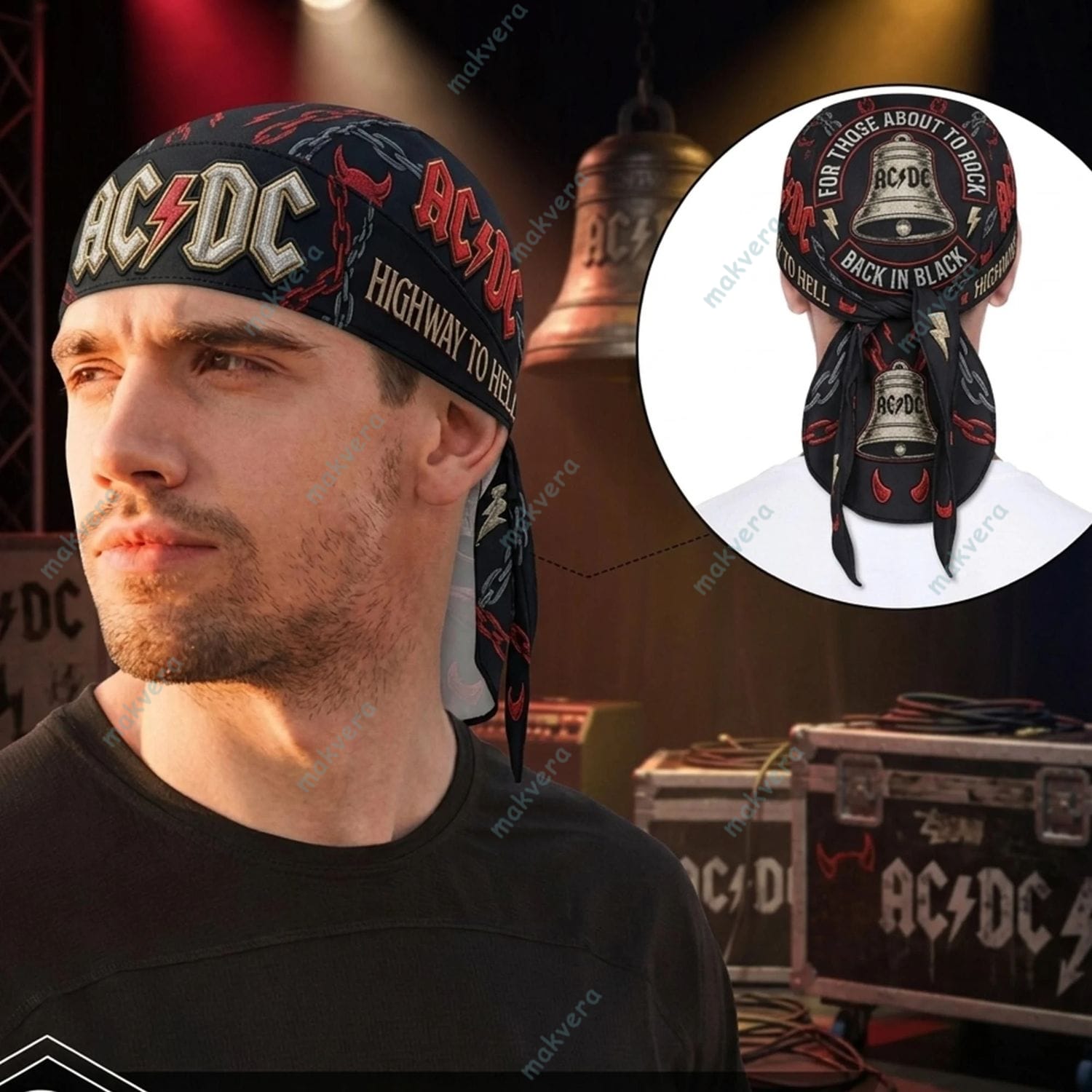 AC/DC Highway To Hell Luxe Headscarf 2 AC/DC Highway To Hell Luxe Headscarf 2
