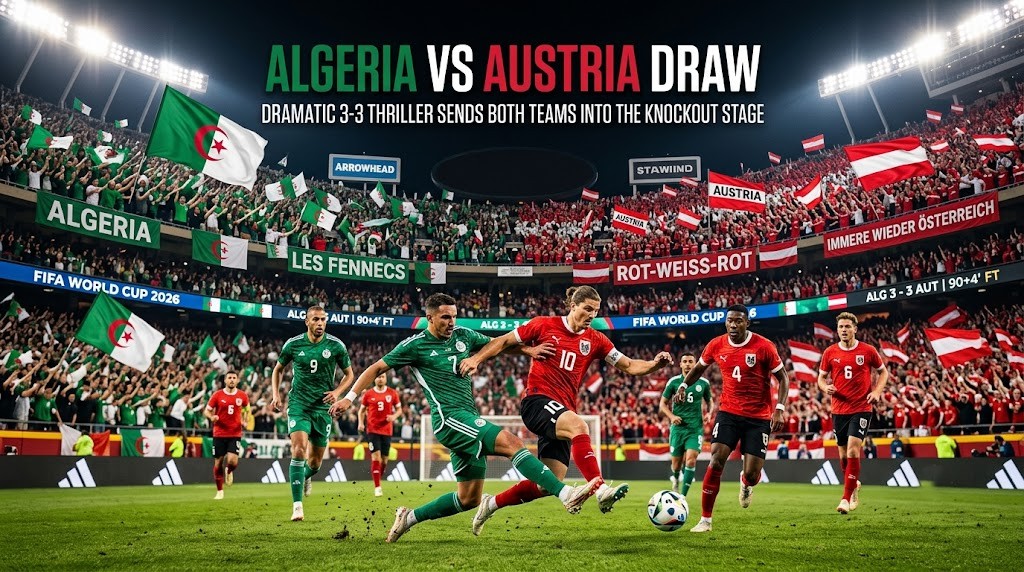 Algeria vs Austria Draw: Dramatic 3-3 Result Secures World Cup Qualification 5 Featured image for Algeria vs Austria draw at the 2026 FIFA World Cup