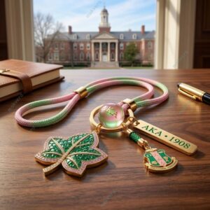 Alpha Kappa Alpha Est 1908 Acrylic Keychain 1 Alpha Kappa Alpha Est 1908 Acrylic Keychain 2