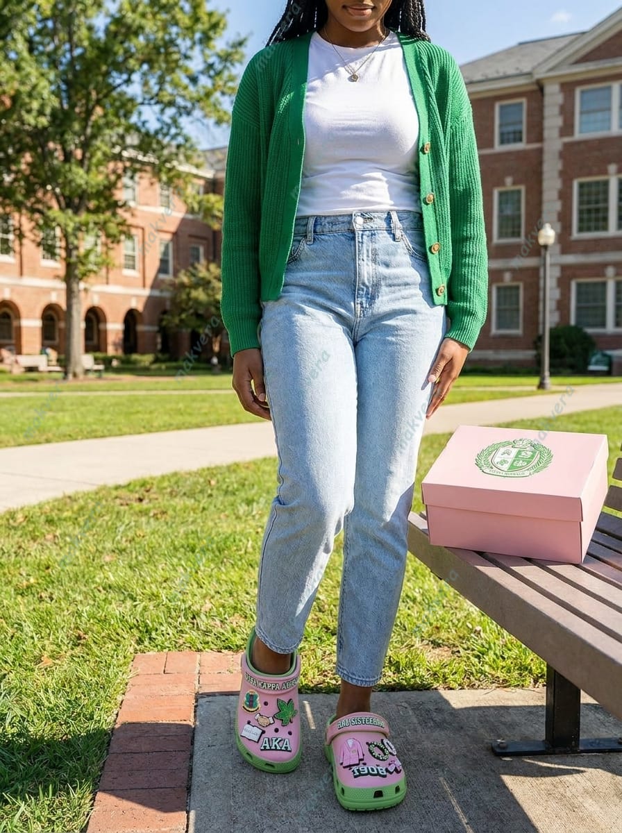 Alpha Kappa Alpha Est 1908 Clog Crocs 2 Alpha Kappa Alpha Est 1908 Clog Crocs 2