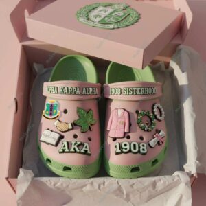 Alpha Kappa Alpha Est 1908 Clog Crocs 2 Alpha Kappa Alpha Est 1908 Clog Crocs 3