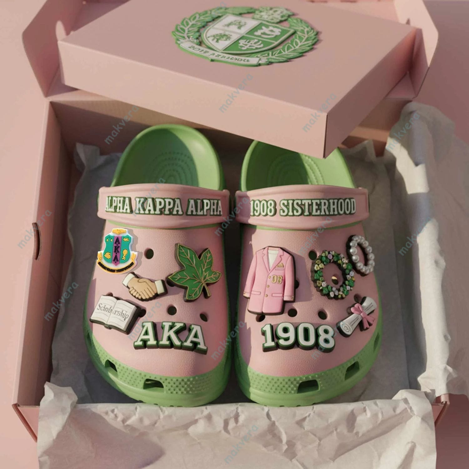 Alpha Kappa Alpha Est 1908 Clog Crocs 3 Alpha Kappa Alpha Est 1908 Clog Crocs 3