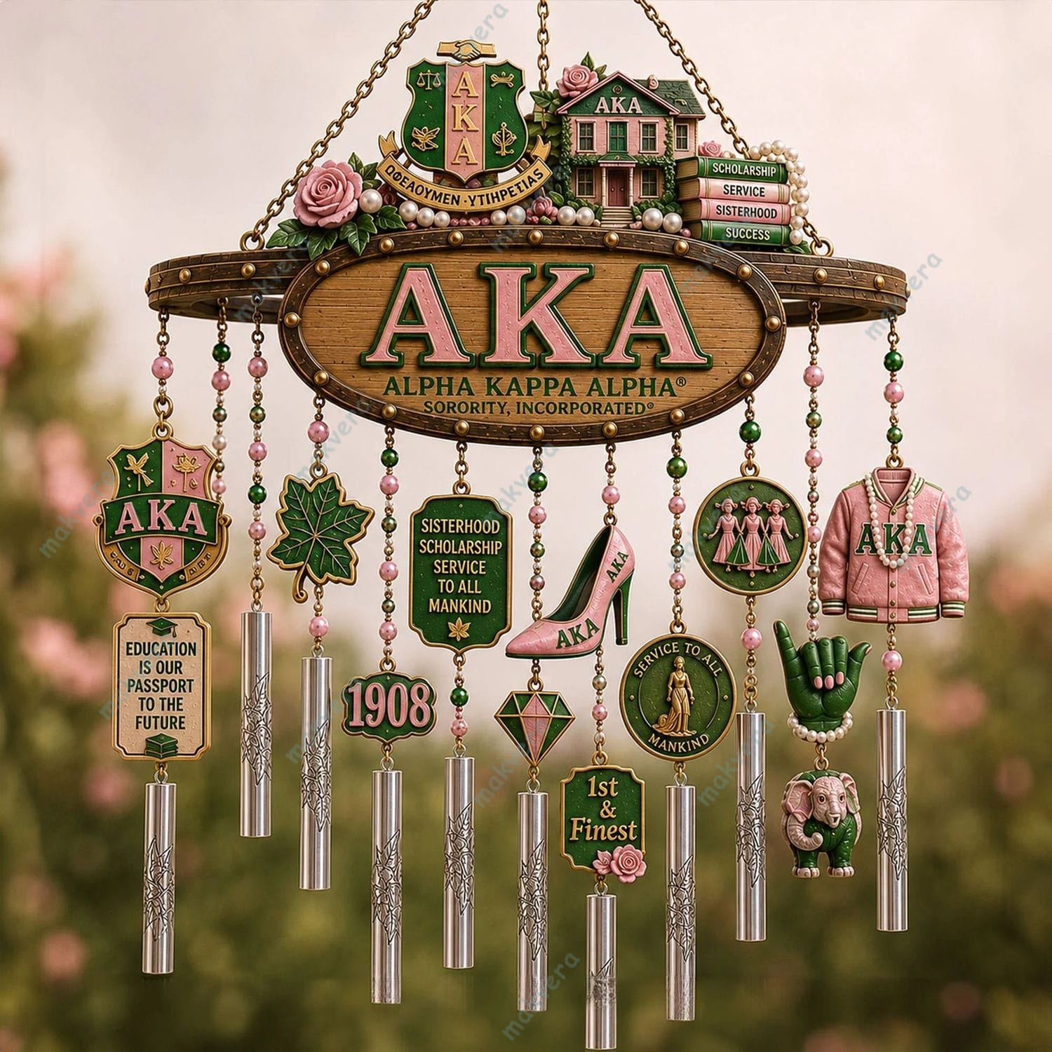 Alpha Kappa Alpha Wind Chime Alpha Kappa Alpha Wind Chime