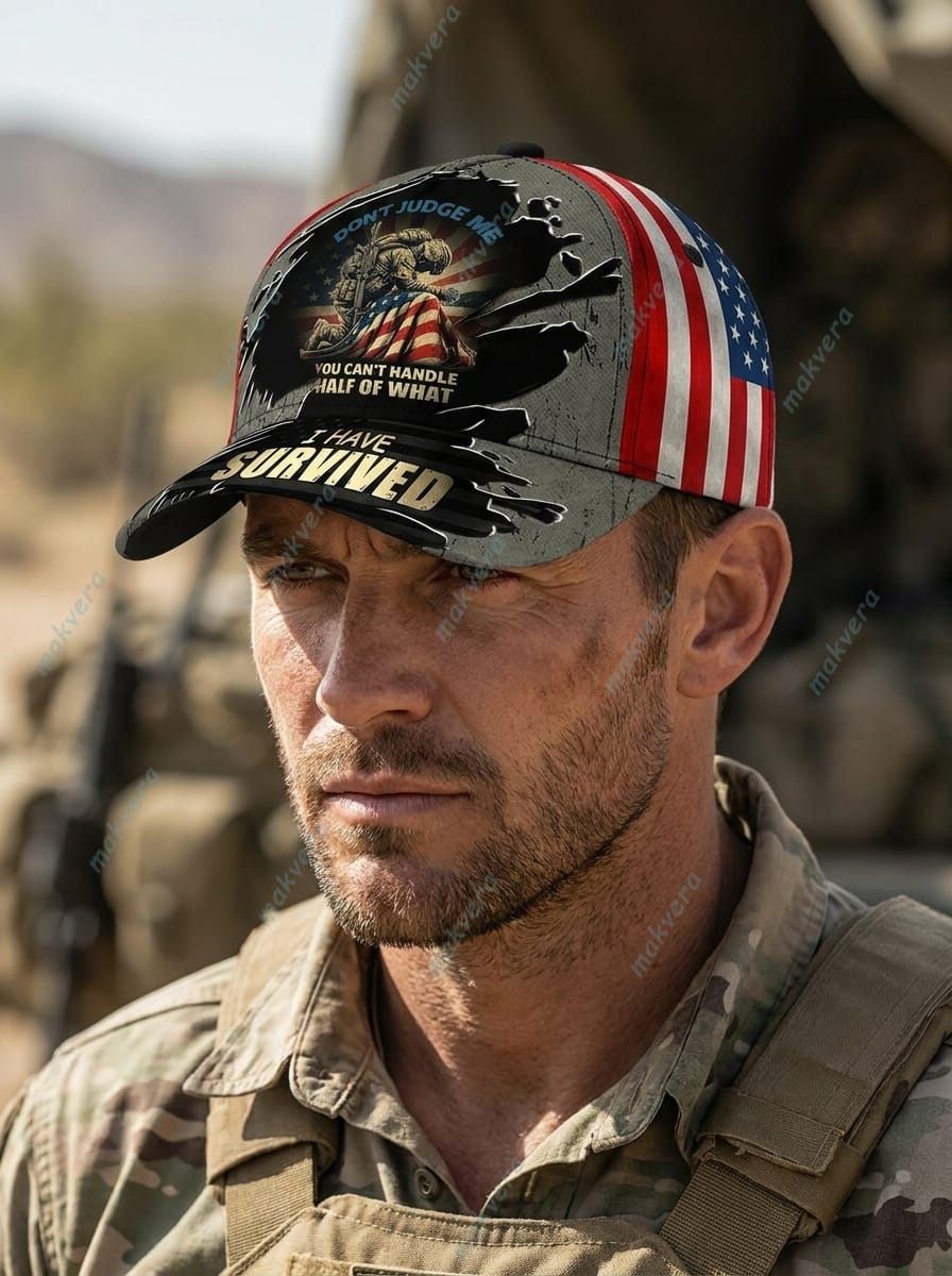 American 250 Years Don’t Judge Me Veteran Distressed Baseball Cap American 250 Years Don't Judge Me Veteran Distressed Baseball Cap