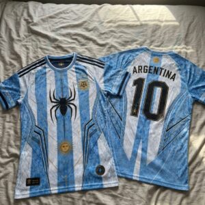 Argentina National Spider Man World Cup 2026 Custom Jersey 1 Argentina National Spider Man World Cup 2026 Custom Jersey 2