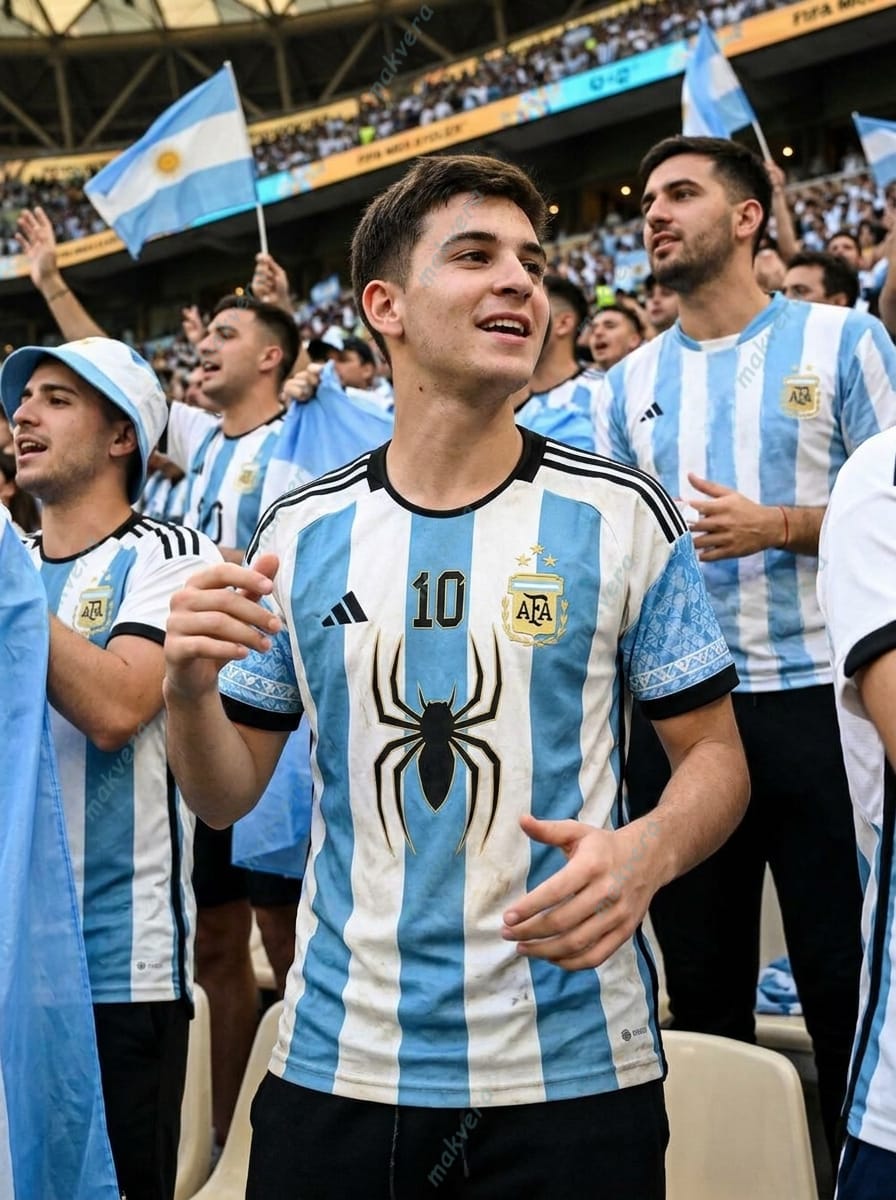 Argentina National Spider Man World Cup 2026 Custom Jersey 5 Argentina National Spider Man World Cup 2026 Custom Jersey