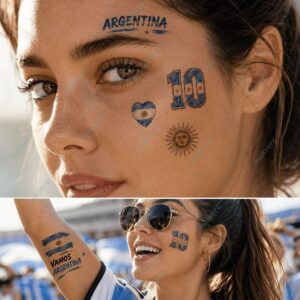 Argentina World Cup 2026 Temporary Tattoos