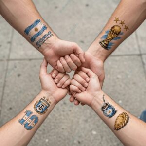Argentina World Cup 2026 Temporary Tattoos 3 Argentina World Cup 2026 Temporary Tattoos 4