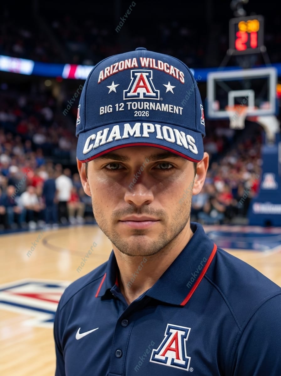 Arizona Wildcats Big 12 Tournament 2026 Champions Cap Arizona Wildcats Big 12 Tournament 2026 Champions Cap
