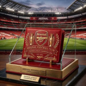 Arsenal FC Champions Premier League 2026 Leather Wallet 3