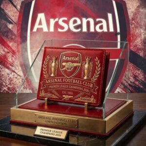 Arsenal FC Champions Premier League 2026 Leather Wallet