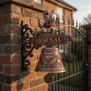 Arsenal F.C UEFA Champions League Final 2026 Decorative Wall Bell 2