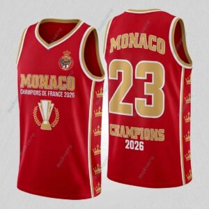 AS Monaco Basket Champions De France 2026 Custom Basket Jersey