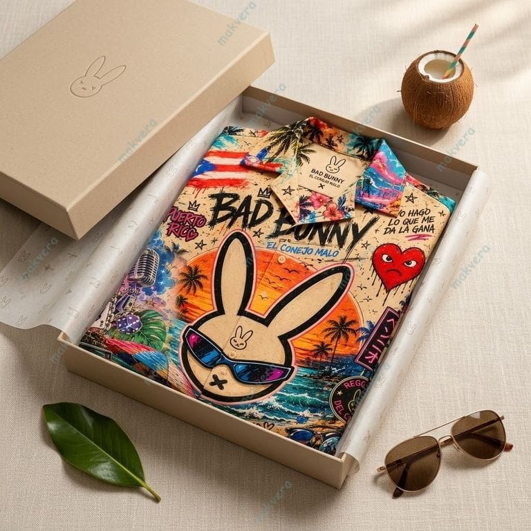Bad Bunny Reggaeton Del Caribe Hawaiian Shirt 3 Bad Bunny Reggaeton Del Caribe Hawaiian Shirt 3