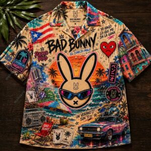 Bad Bunny Reggaeton Del Caribe Hawaiian Shirt