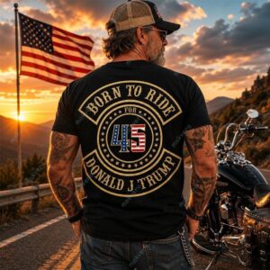 Born To Ride For 45 Donald J Trump Shirt 4