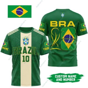 Brazil National Team World Cup 2026 Custom 3D Shirt 2