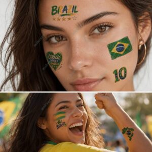 Brazil World Cup 2026 Temporary Tattoos 2