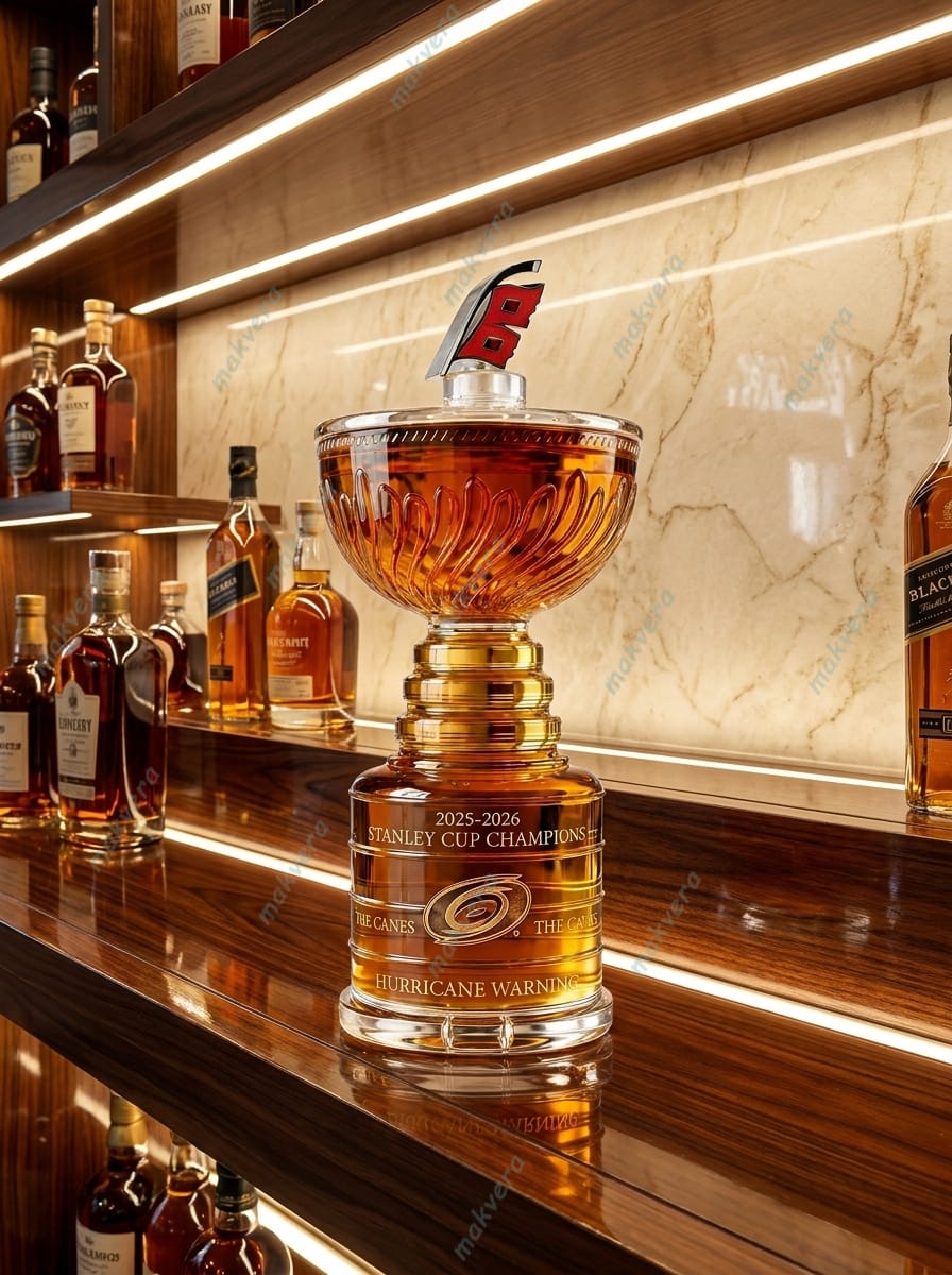 Carolina Hurricanes 2025-2026 Stanley Cup Whiskey Bottle Carolina Hurricanes 2025-2026 Stanley Cup Whiskey Bottle
