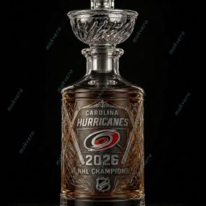 Carolina Hurricanes 2026 NHL Champions Stanley Cup Whiskey Bottle