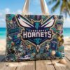 Charlotte Hornets Basketball NBA 2026 Summer Vibes Tote Bag