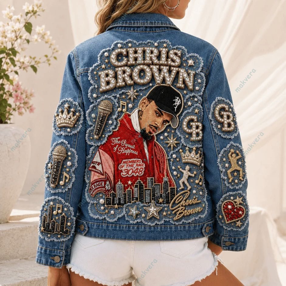 Chris Brown King of R&B Denim Jacket 2 Chris Brown King of R&B Denim Jacket 2