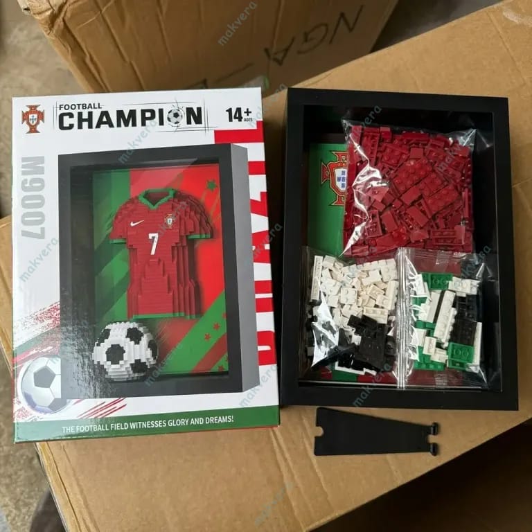 Cristiano Ronaldo Portugal No7 Legendary Brickset Jersey 2 Cristiano Ronaldo Portugal No7 Legendary Brickset Jersey 2
