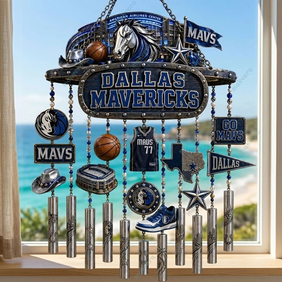 Dallas Mavericks American Airlines Center Wind Chime Dallas Mavericks American Airlines Center Wind Chime