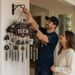 Detroit Tigers Motor City Wind Chime 1 Detroit Tigers Motor City Wind Chime 2