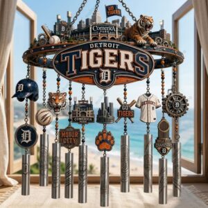 Detroit Tigers Motor City Wind Chime
