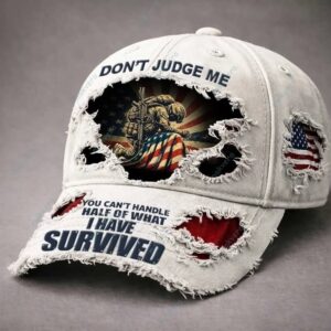 Distressed American Flag Soldier Cap 3