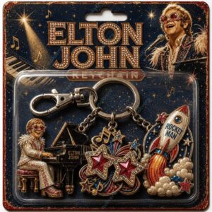 Elton John Rocket Man Key Chain
