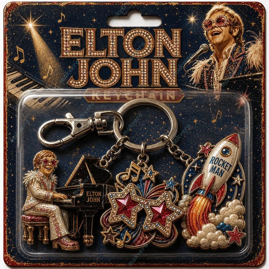 Elton John Rocket Man Key Chain Elton John Rocket Man Key Chain