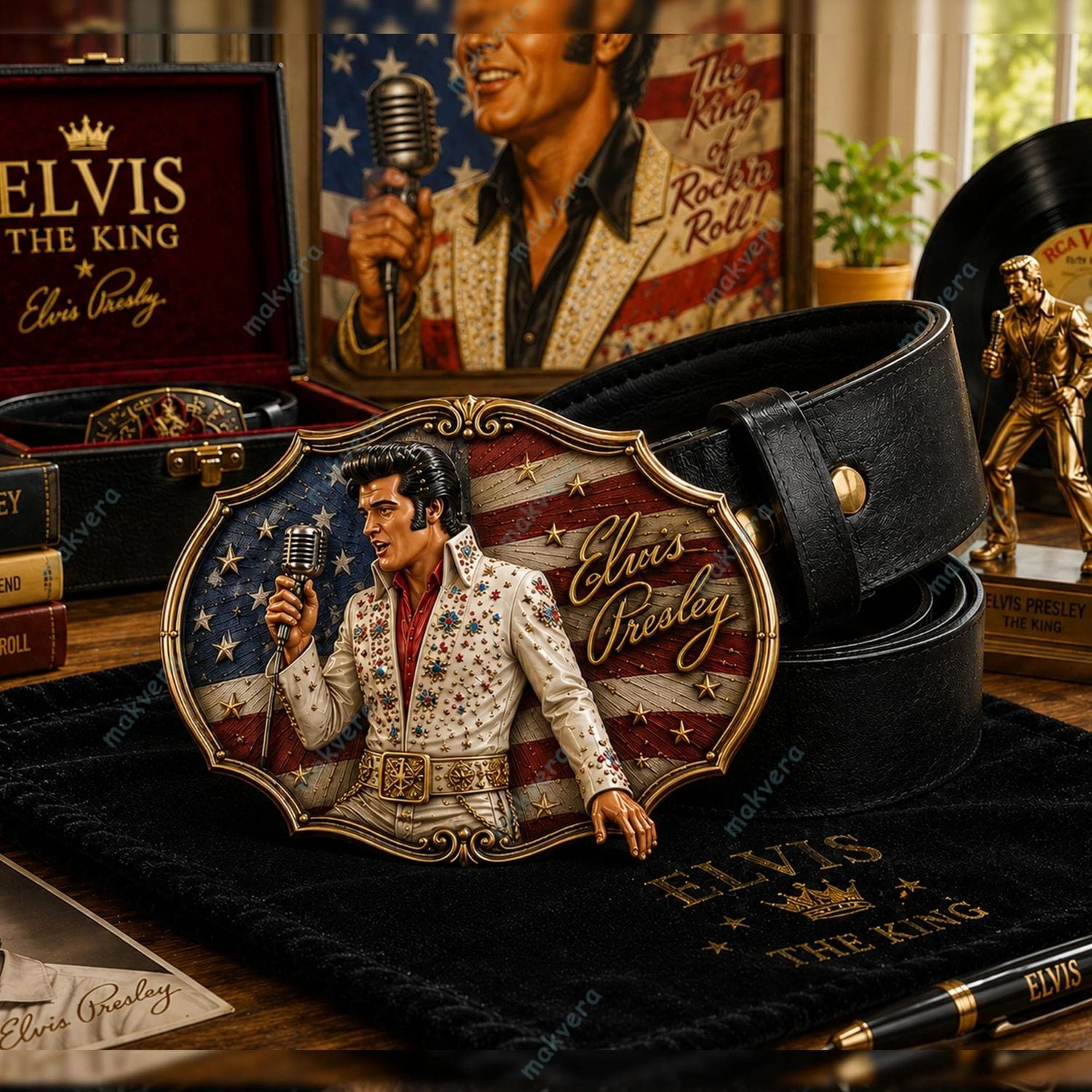 Elvis Presley The King Leather Belt 2 Elvis Presley The King Leather Belt 2