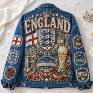 England National World Cup 2026 Denim Jacket