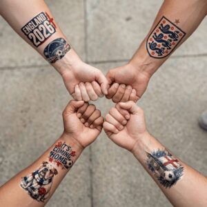 England World Cup 2026 Temporary Tattoos 1 England World Cup 2026 Temporary Tattoos 2