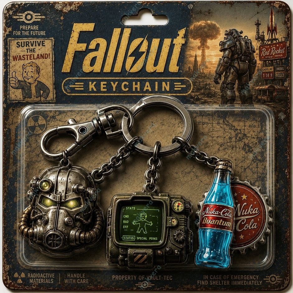 Fallout X Nuka Cola Quantum Key Chain Fallout X Nuka Cola Quantum Key Chain