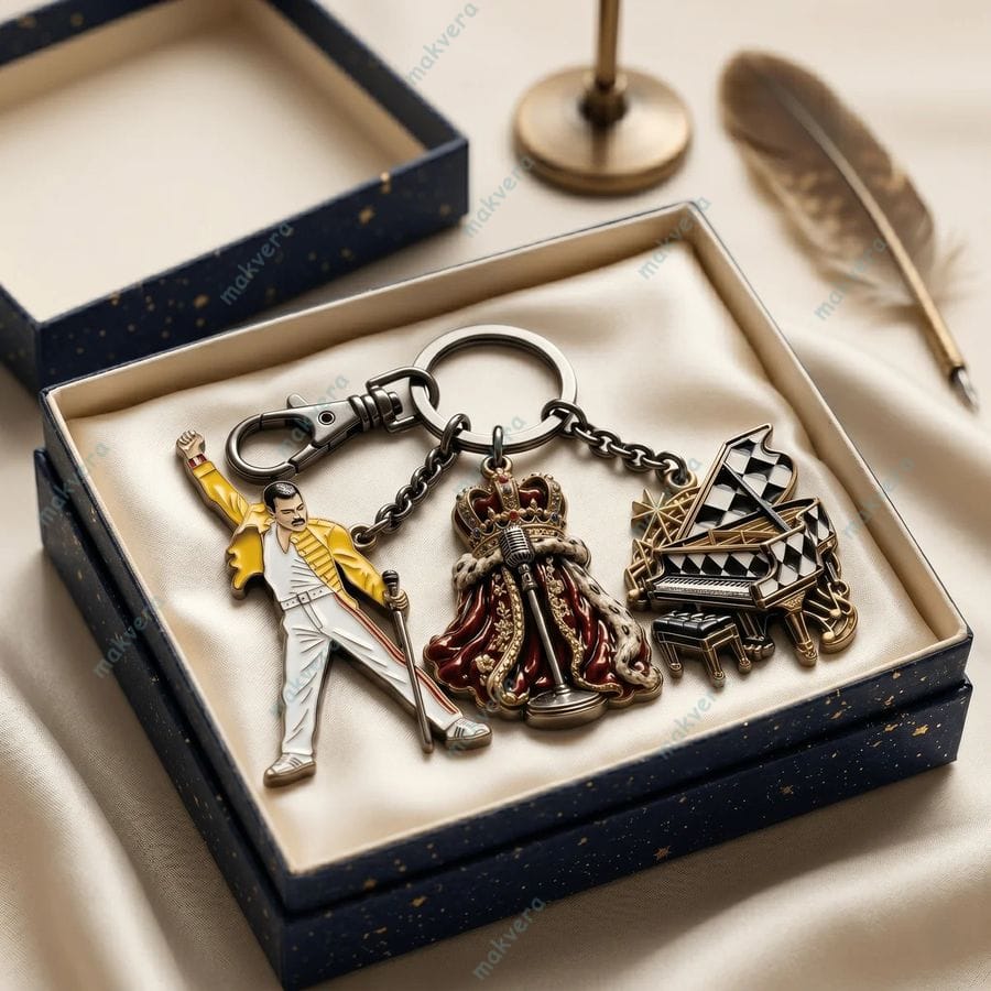 Freddie Mercury Rock Queen Legacy Key Chain 2 Freddie Mercury Rock Queen Legacy Key Chain 2