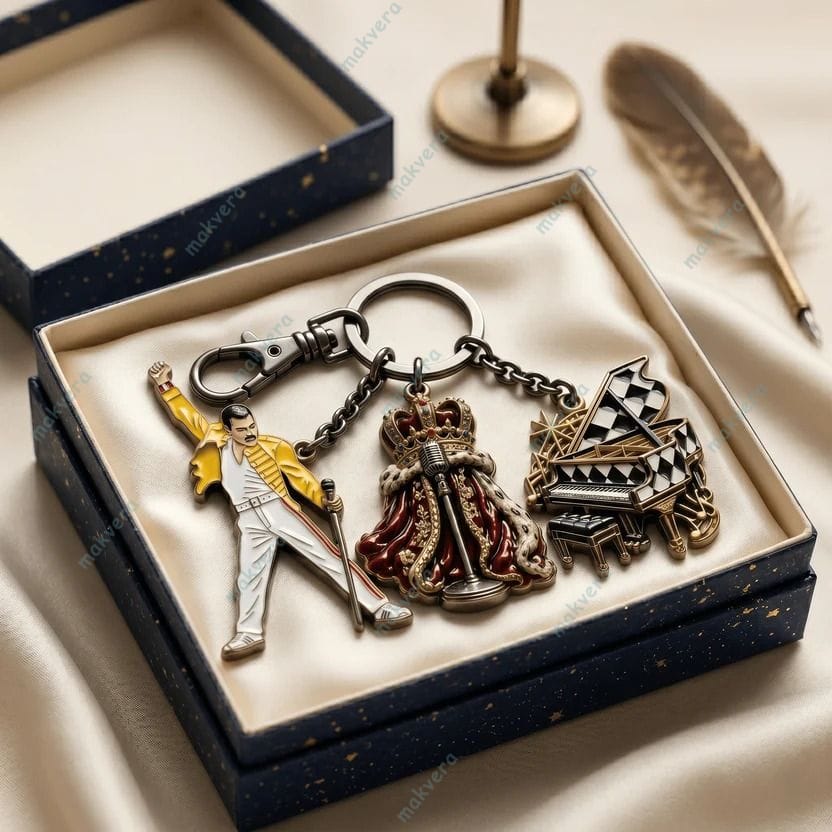 Freddie Mercury Rock Queen Legacy Key Chain Freddie Mercury Rock Queen Legacy Key Chain