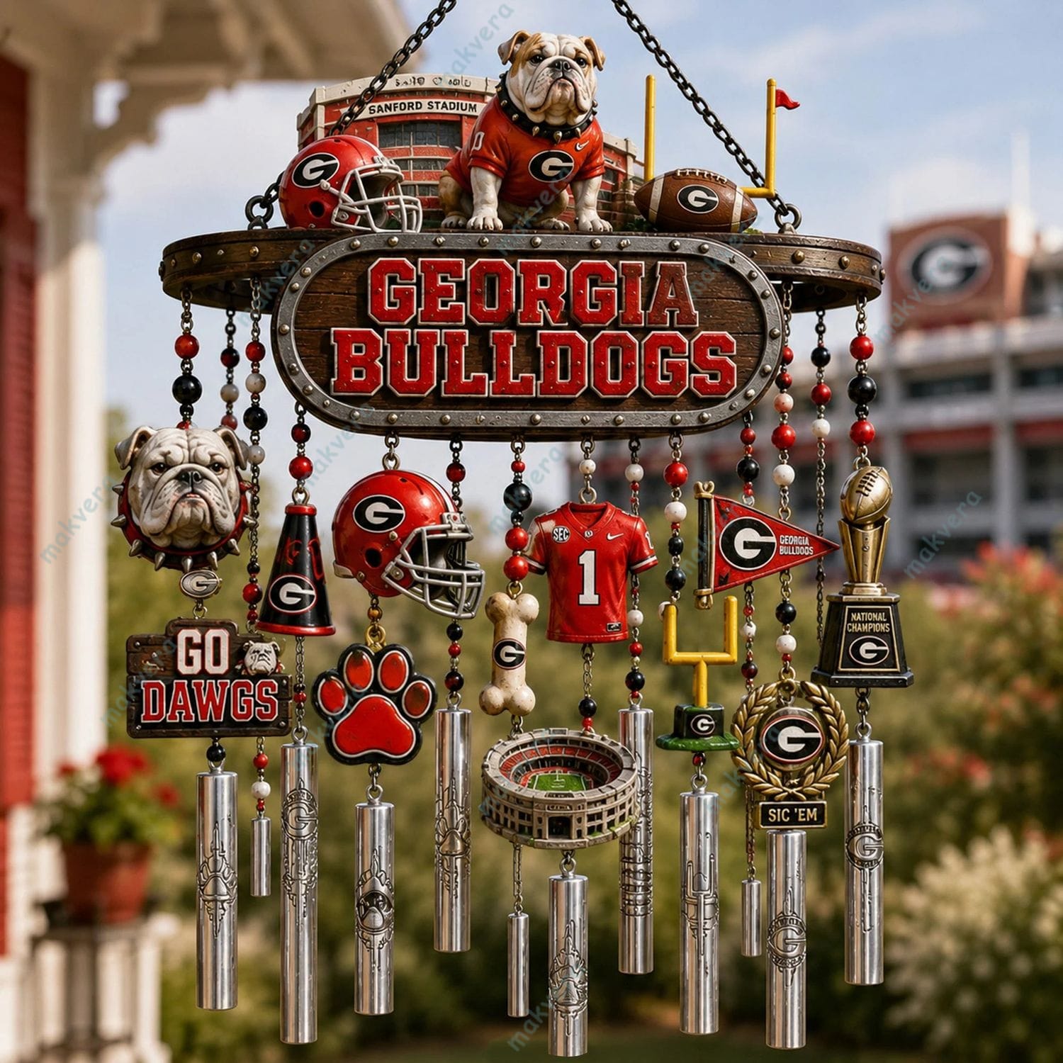 Georgia Bulldogs National Champions Wind Chime Georgia Bulldogs National Champions Wind Chime