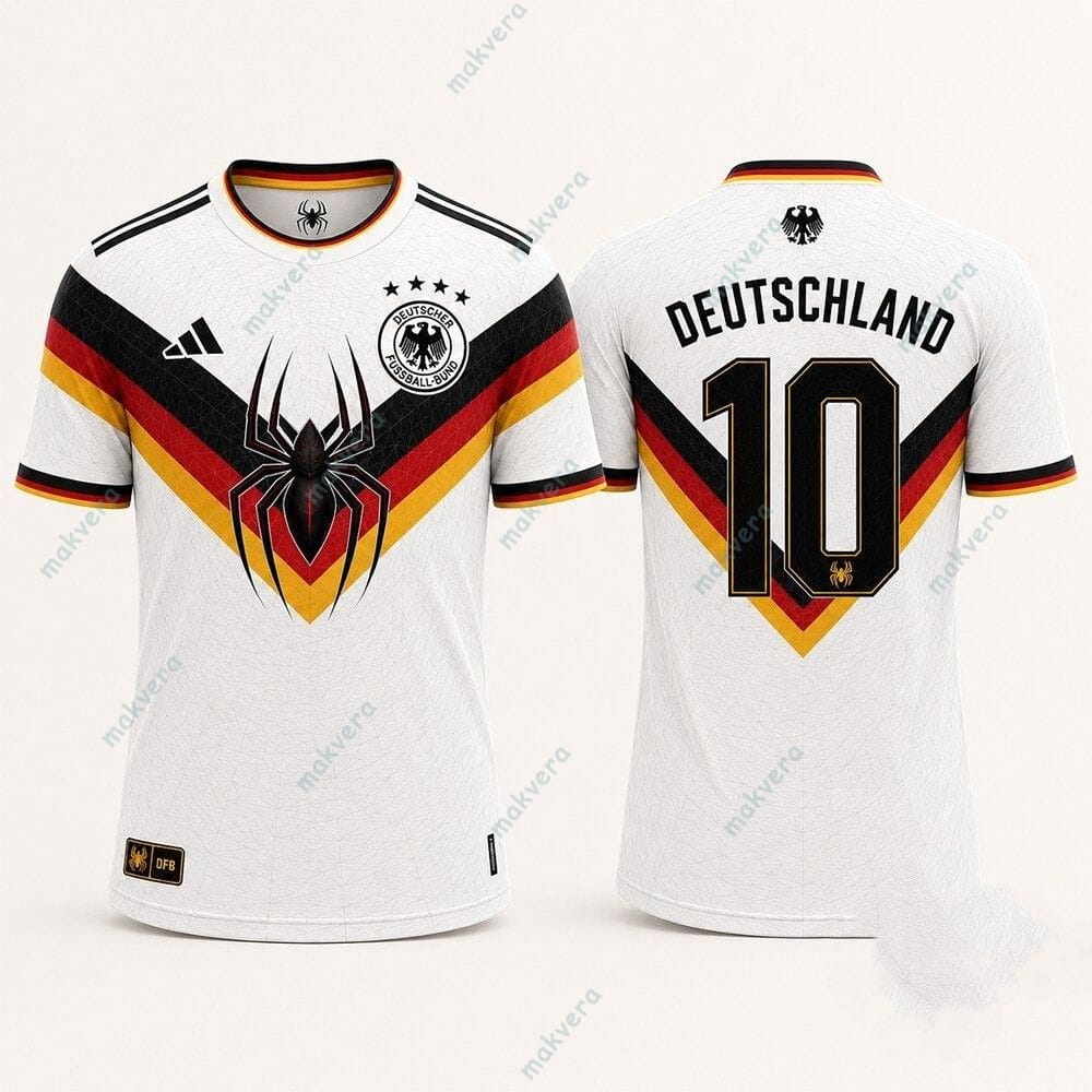 Germany National Spider Man World Cup 2026 Custom Jersey Germany National Spider Man World Cup 2026 Custom Jersey