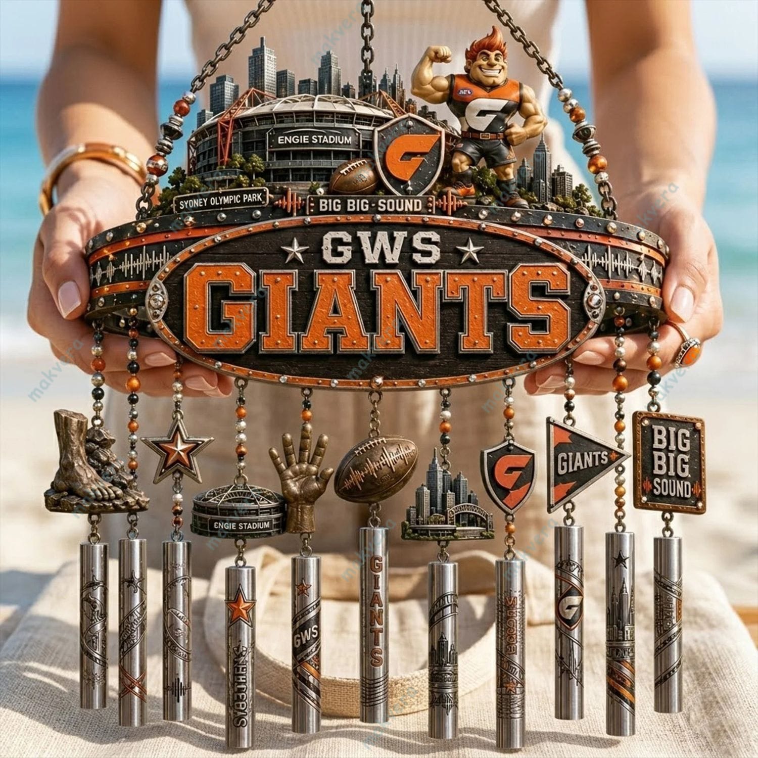 Greater Western Sydney Giants Big Big Sound Wind Chime Greater Western Sydney Giants Big Big Sound Wind Chime