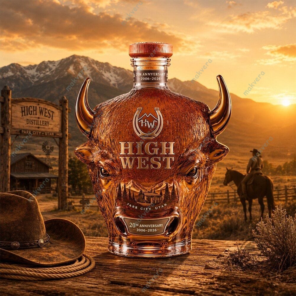 High West 20th Anniversary Bourbon Whiskey Bottle 2 High West 20th Anniversary Bourbon Whiskey Bottle 2