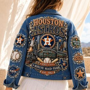 Houston Astros Minute Maid Park Est 1962 Denim Jacket 1 Houston Astros Minute Maid Park Est 1962 Denim Jacket 2