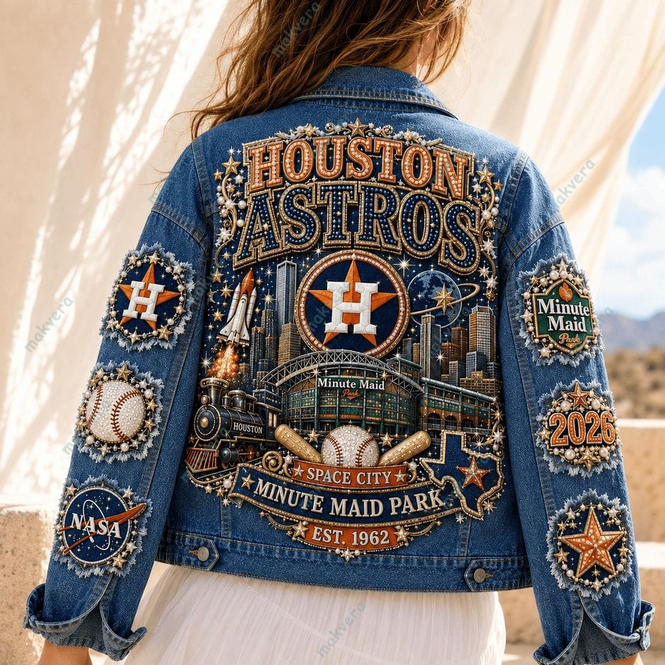 Houston Astros Minute Maid Park Est 1962 Denim Jacket 2 Houston Astros Minute Maid Park Est 1962 Denim Jacket 2