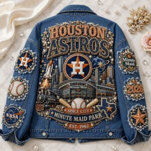 Houston Astros Minute Maid Park Est 1962 Denim Jacket